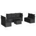 VidaXL 8-delige Loungeset met kussens, poly rattan, zwart