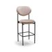 Lier - Paire De 2 Tabourets Hauts Design En Velours Beige