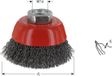 Rotec Komborstel, gegolfd staaldraad, M14, ø60x0,3, Zwart