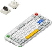 Nuphy Kick75 Clavier mécanique sans fil, profil bas, disposition 75% ANSI, 80 touches, interrupteur Nano marron