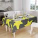 Bonamaison Tafelkleed, Anti-Mold, Sneldrogend, Waterdicht, 100% Polyester Tafellaken, Neon Geel, Rook, 140 x 160 Cm