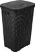 Hega Hogar panier à linge avec couvercle rotin - anthracite - 60 litres