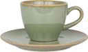 Bonna Sage Hygge - Tasse à expresso & soucoupe - 80 cc - Porcelaine - set de 6
