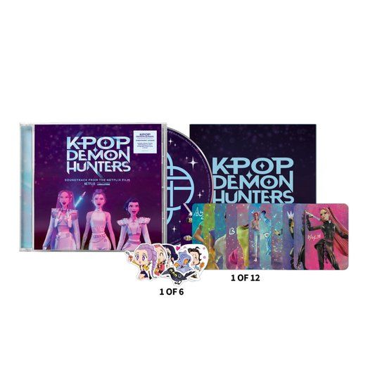 KPop Huntr Kpop Demon Hunters Cast & Saja Boys X - Kpop Demon Hunters (CD | Photo Cards | Sticker Sheet) (1st Anniversary Edition)