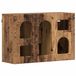 vidaXL - Hangkast - met - plank - ELST - Oud - hout - 60 - x - 20 - x - 40 - cm - Bewerkt - hout