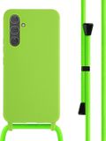 iMoshion Hoesje Samsung Galaxy A54 (5G) - Siliconen Hoesje met Koord - Groen