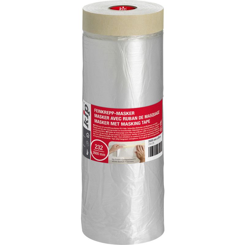 Kip 232 folie masker met premium afplaktape 2600mmx17m