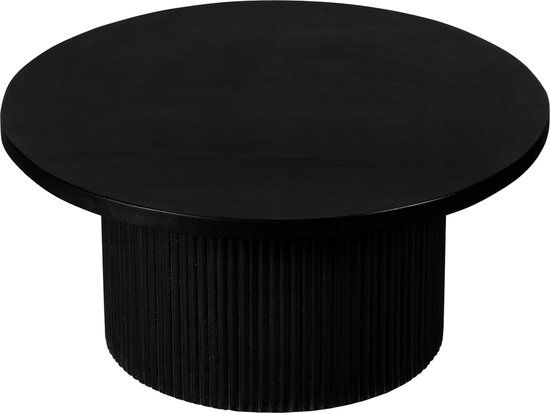 Lewis & Loft Ronde salontafel Laila - FSC® Mangohout - Rond ⌀70 - Zwart