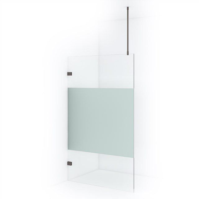 Maxaro Inloopdouche Diamond 120cm 8mm Helder Veiligheidsglas Zwart Metaal