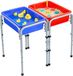 VEVOR Sensorische tafel, activiteitstafel met 2 stations, met afneembare opbergdozen en antislipvoeten, frame van koolstofstaal, afgeronde hoeken, voor kinderen van 3-6 jaar