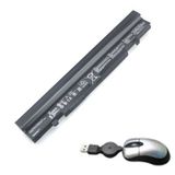amsahr A42-U46-05 Vervangende batterij voor Asus A42-U46, U46E, U56 (5200mAh/74Wh, 14,4 V, 8 cells) - Omvat Mini Optische muis zwart