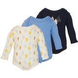LUPILU® Lot de 3 bodys pour bébé (bleu foncé/bleu/beige, 12-24 mois)