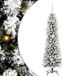 vidaXL Sapin de Noël artificiel Blanc 150 cm PVC et Métal et Plastique