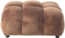 Dutchbone Hackman Hocker Velours Cognac Brun