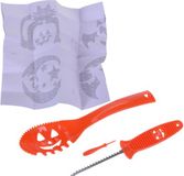 Outil de sculpture/décoration de citrouilles d'Halloween sans marque, set de 4 pièces, orange