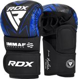 RDX Sports IMMAF Shooter Grappling Gloves MMA Blauw Maat: L