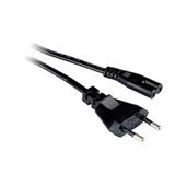 Zenitech - Câble d'alimentation pour rasoirs et radios - 2x 0.75mm² - 2P - 2.5A - 500W - Compatible avec appareils électriques - Remplacement facile et sûr - Noir - 1.5m