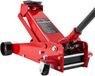VEVOR Cric hydraulique avec roulettes, capacité de levage de 3 tonnes, rouge