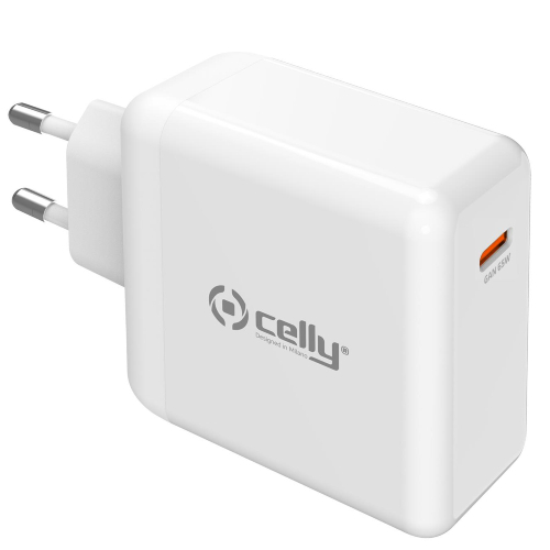 Celly Celly Wall charger 65W GaN technology 1x USB-C wit