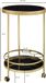 Sky Style chariot de service rond noir / or