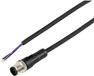 Tru Components TC-12833220 Sensor/actuator aansluitkabel M12 3-polig recht 5 m Zwart