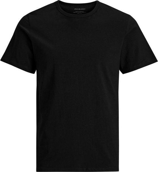 Jack & Jones Plus Effen T-shirt Zwart 4XL