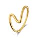 Lucardi Dames Zilveren goldplated ring golf - Ring - 925 Zilver - Goudkleurig - 18 / 57 mm