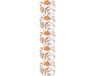 Ambiance Sticker Voorgelijmd vliesbehang - ABSTRACTE WITTE EN ORANJE BLOEMEN - 1 rol van 300x60 cm