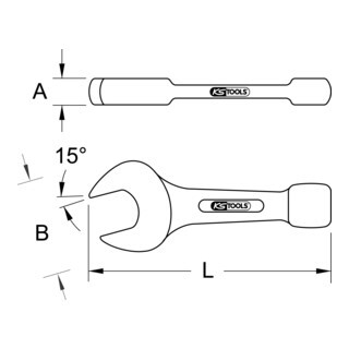 KS Tools KS Tools slagmoersleutel, 170mm Aantal:1