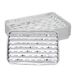 Relaxdays aluminium bakjes, set van 25, BxD: 34x22 cm, bbq schaaltjes, gaatjes, max. 260°C, voor barbecue & oven, zilver