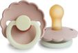BIBS Frigg fopspeen - maat 1 0-6 maanden - 1 stuk - daisy glow in the dark - blush