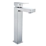 Sanilux Wastafelkraan Cube Chroom Vierkant Opbouw Extra Hoog (30cm)