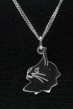 MOOYE ® - Collectie Zilveren Poezenkop ketting hanger