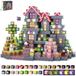 Omgoods - Blocs de construction magnétiques - 198 pièces - Jouet éducatif - Jeu de construction créatif - Jeu sensoriel - Cadeau d'anniversaire pour enfants - Kit de construction