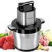 Hachoir électrique, 1500 W, 8 litres Acier inoxydable, 3 vitesses, 6 lames