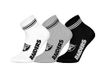 NFL LAS VEGAS RAIDERS 3pk Quarter Socks - WHT/MGR/BLK - 35/38