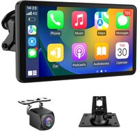 Olvy 7 Inch Carplay Scherm - Apple & Android Compatible - Incl. Rearview Camera - Navigation System - Wireless - Touchscreen - Universal - Multimedia Autoradio