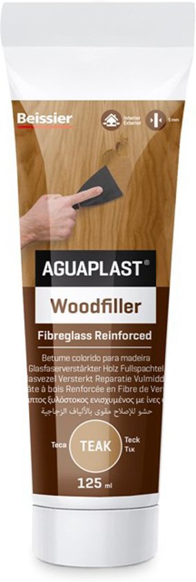 Beissier Aguaplast woodfiller (kneedbaar hout) teak (125ml