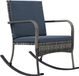 vidaXL Tuinschommelstoel poly rattan antraciet