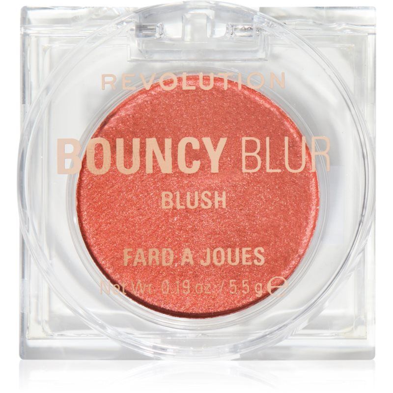Revolution Bouncy Blur Blush, make-up voor wangen en lippen, opbouwbare formule met soft-focus effect, Paprika Pop zachte brons, vegan en dierproefvrij