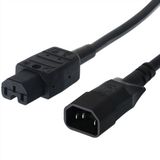 Bachmann C15 - C14 câble d'alimentation pour UPS/PDU | 3x 1,50mm (PVC) | Noir | 1,5 mètre