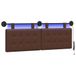 vidaXL Hangend hoofdbord Met LED-verlichting Bruin Kunstleer