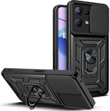 Techsuit Hoesje geschikt voor Motorola Edge 50 Pro - Camshield Back Cover - Zwart