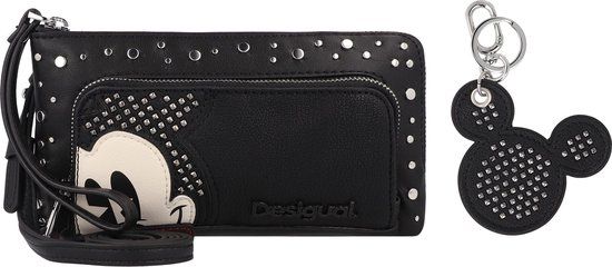 Desigual Mickey Studstyle Portemonnee Zwart 20 cm Dames