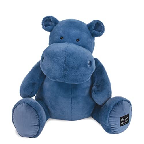 Histoire d'ours - HIPPO HO3111 reuzenpluche nijlpaard – hip'blue – blauw – 85 cm