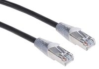 RS PRO Ethernetkabel Cat.5e, 3m, zwarte patchkabel, A RJ45 F/UTP stekker, B RJ45, PVC