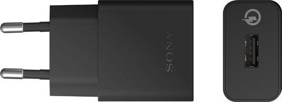 Sony thuislader - zwart - met micro USB connectie