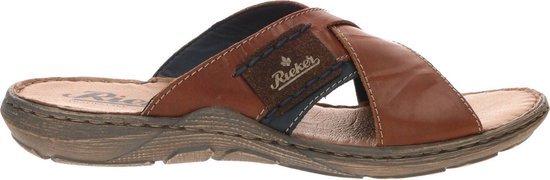 Rieker - 22099 - Elegante slipper - Heren - Maat 45 - Bruin - 25 -Nut/Nautic/Zimt/Navy