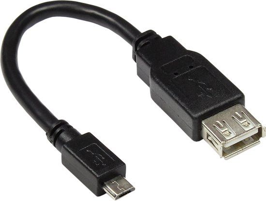 Alcasa 2511-OTG USB-kabel Zwart 0.1m