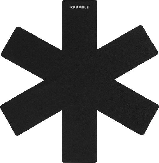 Krumble Panbeschermer 20 - 30 - 38cm - Set van 3 - Zwart